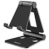 Nulaxy Support Téléphone Bureau, Portable Support Smartphone de Table, Noir Support Téléphone Dock, Ajustable Universel Aluminium Support Téléphone Bureau
