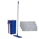 Starlyf AutoClean Mop - Balai à tête pivotante 360° + Seau à double compartiment + 3 lingettes microfibre