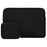 MOSISO Housse Compatible MacBook 12 Pouces A1534 avec Retina Display 2017 2016 2015 Verson, Laptop Sleeve Néoprène Hydrofuge Sac Ordinateur Portable avec Petite Pochette, Noir
