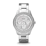 Fossil - ES2860 - Montre Femme - Quartz Analogique - Cadran Argent - Bracelet Acier Argent