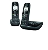 Gigaset AS470A Duo - Téléphone fixe sans fil - Répondeur - 2 combinés - Noir
