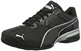 Puma Tazon 6 FM Black Silver, Chaussures de Running Compétition Homme, Noir, 42 EU