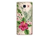 Novago Compatible Huawei Honor 5C Coque Gel TPU Souple Transparente et Résistante Anti Choc avec Impression Gravée (Bouquet Exotique)