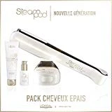 L'oreal - Pack Steampod 2.0 - fer à lisser vapeur nouvelle génération + Sérum + Lait creme de lissage cheveux épais