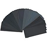 Anpro 40 PCS Papier de Verre Abrasif 4 x10 Catégorie de Grain Extra-Fin 320/400/ 600/800/ 1000/1200/ 1500/2000/ 2500/3000 à Sec et Humide Pour Poncer Phares En Plastique, Bois,metal,Travail à La Main
