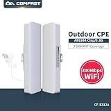 COMFAST 300Mbps 5.8Ghz Pont de Réseaux CPE WiFi Extension Répéteur Routeur de Extérieur WiFi Transmission sans Fil pour Longue Portée 3-5KM Couverture WiFi（2 Pic） (CF-E312AV2* 2 pic)