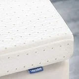ViscoSoft - Surmatelas Mémo | surmatelas 80 x 200 Mémoire de Forme Prémium | Aération Optimale | Haute Densité 50kg/m³ | Housse Bambou Lavable et Ajustable | Confort Moelleux (80 x 200 x 5cm)