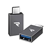 Rampow Adaptateur USB C vers USB OTG 3.1 - Adaptateur USB Type C Mâle vers USB A Femelle pour Samsung S8/S9/S10, MacBook Pro, Google Pixel/Chromebook, Huawei P20/P30 [Lot de 2] Gris Sidéral