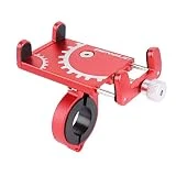 PowerFul-LOT Support à Vélo en Alliage a'Aluminium Support de Guidon pour Smartphone Samsung Huawei Téléphone Portable Velo de Route VTT Moto étanche Selle Guidon (Rouge)