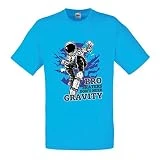 lepni.me T-Shirt pour Hommes Pro Skaters Don't Need Gravity - Skateboard Sprüche, Skate Leben Zitate (XX-Large Bleu Multicolore)