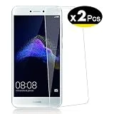 NEW'C Verre Trempé pour Huawei P8 Lite 2017,[Pack de 2] Film Protection écran - Anti Rayures - sans Bulles d'air -Ultra Résistant (0,33mm HD Ultra Transparent) Dureté 9H Glass