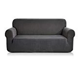 CHUN YI 1 Pièce Jacquard Housse de Canapé Extensible, Revêtement de Canapé (3 Places, Gris)