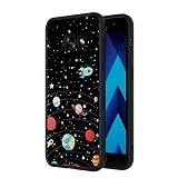 ZhuoFan Coque Samsung Galaxy A5 2017, Etui en Silicone Noir avec Motif 3D Fun Fantaisie Dessin Antichoc TPU Gel Housse de Protection Case Cover Coque pour Téléphone SamsungA5 5,2 Pouce, Étoiles Ciel