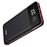 HUAF Batterie Externe Power Bank 24000mAh Portable Chargeur 3 Ports de Sortie USB avec Affichage Numérique Intelligent de L'alimentation LCD, Compatible avec iPhone, Huawei et Tablette