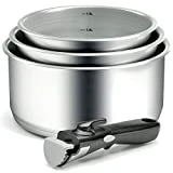 Backen 191199 - Set de Casseroles - Inox - 4 Pièces - Tous Feux dont Induction, Gris