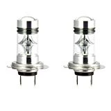 2 x H7 100W LED Lampe de Brouillard Ampoule de Course Diurne 10000K Voiture 12V Antibrouillard Bleu