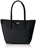 Lacoste Sac Cabas Cuir Femme, Bandouliere, Noir (Black), 14.5x24.5x23.5 cm (W x H x L)
