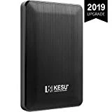 KESU 2.5' 1To Ultra-Mince Disque Dur Externe Portable USB3.0 SATA, Stockage HDD pour PC, Mac, Ordinateur de Bureaup, Ordinateur Portable, Wii U, Xbox, PS4 (Noir)