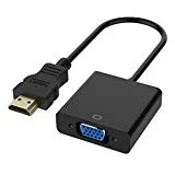 HDMI vers VGA 1080P Plaqué d'or Mâle à Femelle Câble Adaptateur Convertisseur Hdmi Vga pour Chromebook, Ordinateur Portable, PC, Raspberry Pi,TV Box, Ultrabook, Noir