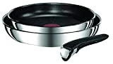 Tefal-L9409202-Ingenio Preference Lot de 2 Poêles 24/28 cm + 1 Poignée Inox Anti-Adhésif Tous Feux Dont Induction