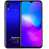 Télephone Portable débloqué 4G, (2019) Blackview A60 Pro Android 9.0, 6.1'écran Waterdrop Dual SIM Smartphone,MTK6761 Quad Core 2 GHz 3 Go+ 16 Go, 4080mAh, déverrouillage du Visage, GPS - Bleu