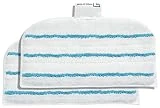Black & Decker FSMP20-XJ 2 Patins microfibre pour steam mop  - Lavables en machine - Accroches en Velcro, Blanc, Rectangulaires