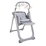 Chicco Chaise Haute Bébé Polly Magic Relax 4 Roues Graphite