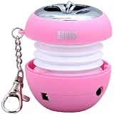 August MS310P Mini Enceinte MP3 Portable avec Haut-parleur Stéréo Intégré et LED Clignotant - Couleur : Rose