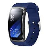 Aresh pour Samsung Gear Fit 2 complice montre bracelet de silicium de samsung, les engins remplacement Samsung Gear Fit 2 (bleu marine)