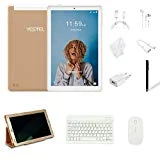 Tablette Tactile 10 Pouces Android 8.0 Tablettes avec 3 Go de RAM et 32 Go ROM, 4G LTE Dual SIM Call, 5,0 MP + 8,0 MP HD Camera et 8000mAH (WI-FI, GPS, Bluetooth)-Oro