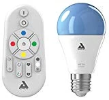 AwoX SKRLm-C9-E27 Kit Ampoule connectée Bluetooth SmartLIGHT Color Mesh E27 9W + télécommande, Résine, 9 W, Blanc