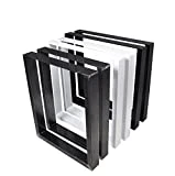 Magnetic Mobel Set de 2 Table Châssis Design Industriel Plateau pour Table rétro métal Acier Table à Manger (Blanc, 90x72)