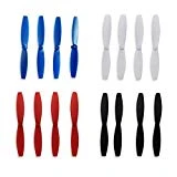 Anbee Hélices 4-Ensembles pour Parrot Minidrones Rolling Spider, Airborne Cargo/Night Drone, Hydrofoil, Mambo, Swing Mini Drone (Couleur: Noir/Rouge/Blanc/Bleu)