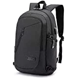 WENIG Antivol Sac à Dos Ordinateur Portable 15.6 Pouces Homme Imperméable avec USB Charging Port Sac à Dos d'affaires Sac à Dos Fonctionnel Sac a Dos PC Portable pour Loisirs/Affaire/Scolaire Noir