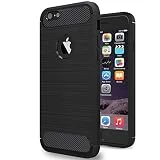 Coque pour iPhone 6 Plus /6S Plus, NEWC Coque de Protection avec Absorption de Choc et Fibre de Carbone [Silicone en Gel Flex] pour iPhone 6 Plus /6S Plus