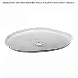 BAAQII 4'Maille de Filtre en Acier de Rechange pour Le Fabricant français de thé de café Cafetiere de Presse