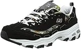 Skechers D'Lites-Floral Days', Baskets Femme, Noir (Black White BKW), 38 EU