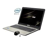 ASUS VivoBook Ordinateur Portable 15.6 HD LED, Intel Dual Core , RAM 4 Go, Disque Dur 500 Go, Complet de Windows 10 Professional ,avec souris libre (Clavier QWERTY italien)