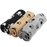 DIGIFLEX 3 X Grandes Couvertures En Molleton Souple Pour Animaux Domestiques