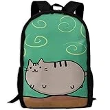Qfunny Unisex Sac à Dos Cartable Fat Pus Hen Full 3D Print Backpack College School Laptop Bag Daypack Travel Shoulder Bag for Unisex