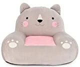 Hollwald Canapé Enfant Lit Meuble Fauteuil Coussin Coton Peluche Doux Confortable Animal Aimable (Chat)