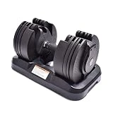 FORCE-MX Haltere Ajustable & Altere Reglable Mixte Homme Femme Compact avec Une Charge de 2 KG à 20 KG Plus 5 Bandes d'Etirement/Echauffement en Latex Naturel