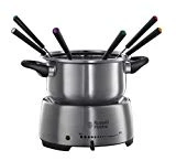 Russell Hobbs 22560-56 Fondue Electrique 1200W pour 6 Personnes Fiesta, Inox Compatible Lave Vaisselles
