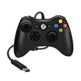 Xbox 360 Manette Filaire de 2.2m Double Vibration USB Gamepad Contrôleur pour Xbox 360 / PC / Windows XP/ 7/ 8/ 10