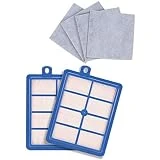 Shangwelluk Filtre Hepa à Poussière De 2 Pcs Lavable H12 H13 + 4Pcs Filtre en Coton pour Electrolux POWERSYSTEM Praxio Oxygen Excellio Power System