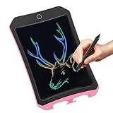 JRD&BS WINL Tablette D'ÉCriture LCD ColorÉE pour Jouets pour Enfants,Filles De 3-12 Ans,Planche De Dessin Et D'ÉCriture De 8.5'' avec Bouton De Verrouillage Convient pour L'ÉCole Et Le Bureau Rose