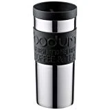 Bodum - 11093-01 - Travel Mug - Mug de Voyage isotherme - Double Paroi Inox - Couvercle à vis - 0.35 L - Noir