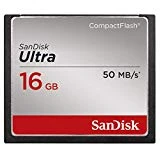 Carte mémoire CompactFlash UDMA7 SanDisk Ultra 16 Go avec une vitesse de lecture allant jusqu'à 50 Mo/s (SDCFHS-016G-G46)