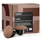Marque Amazon-  Solimo Capsules Lungo, compatibles Dolce Gusto*- café certifié UTZ- 96 capsules (6 x 16)