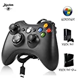 Manette Xbox 360 - Manette Xbox PC Joystick pour Xbox 360 et Windows 7/8/10 Connection USB - Design Ergonomique - Double Vibration - Idéal pour vos sessions de jeux sur Xbox et PC.